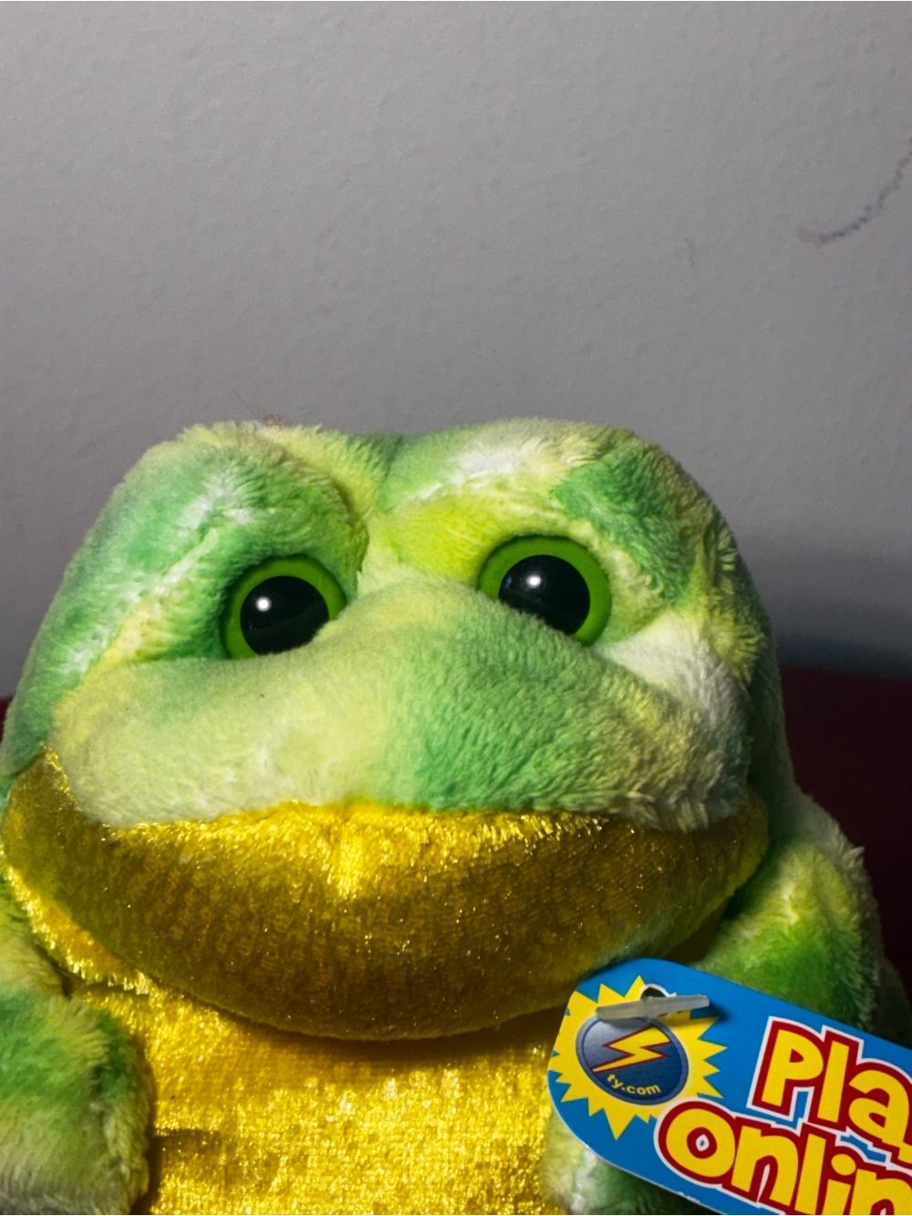 Ty Beanie Babies “Play Online!” Frog Plush w/ Tags Green Yellow Sparkle Belly - Picture 5 of 9